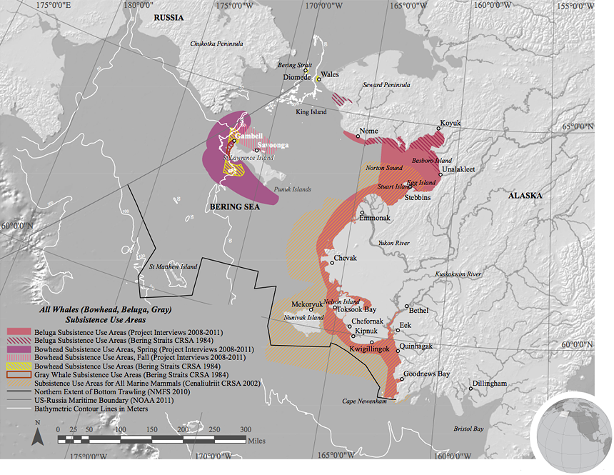 Whales subsistence map