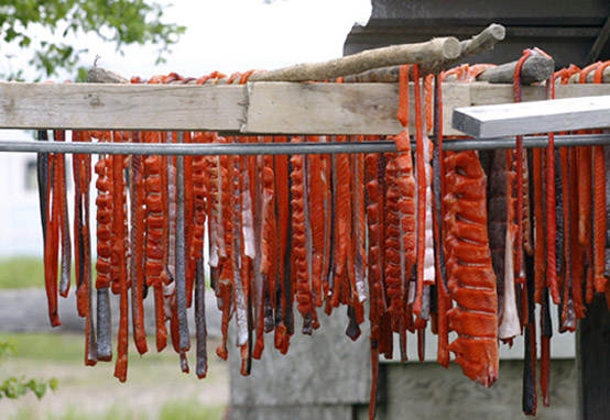 Salmon drying