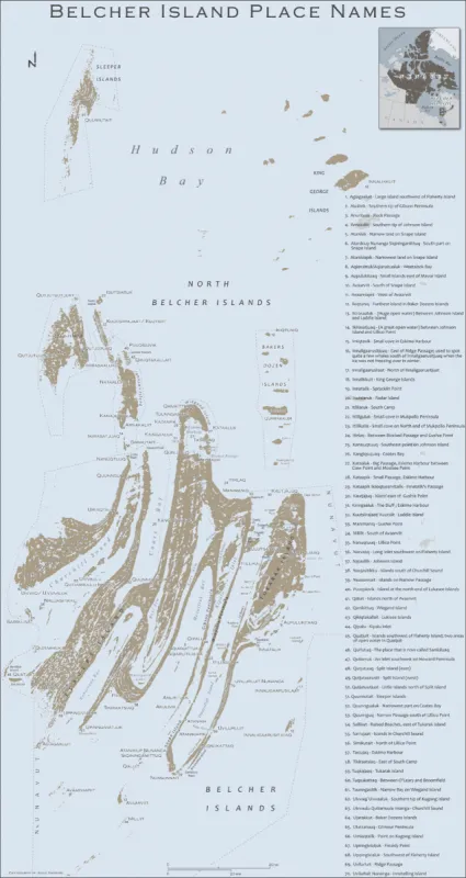 Belcher Island Place Names Map