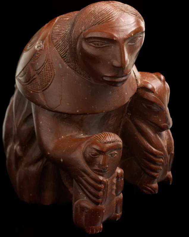 Bear Mother carving