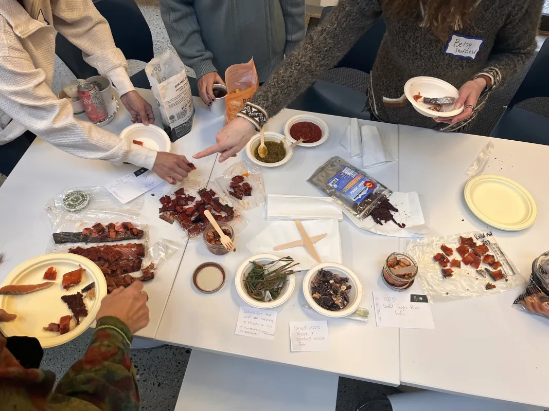 food exchange items on table