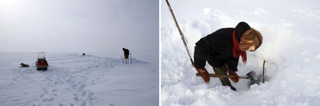 winter time subsistence fishing