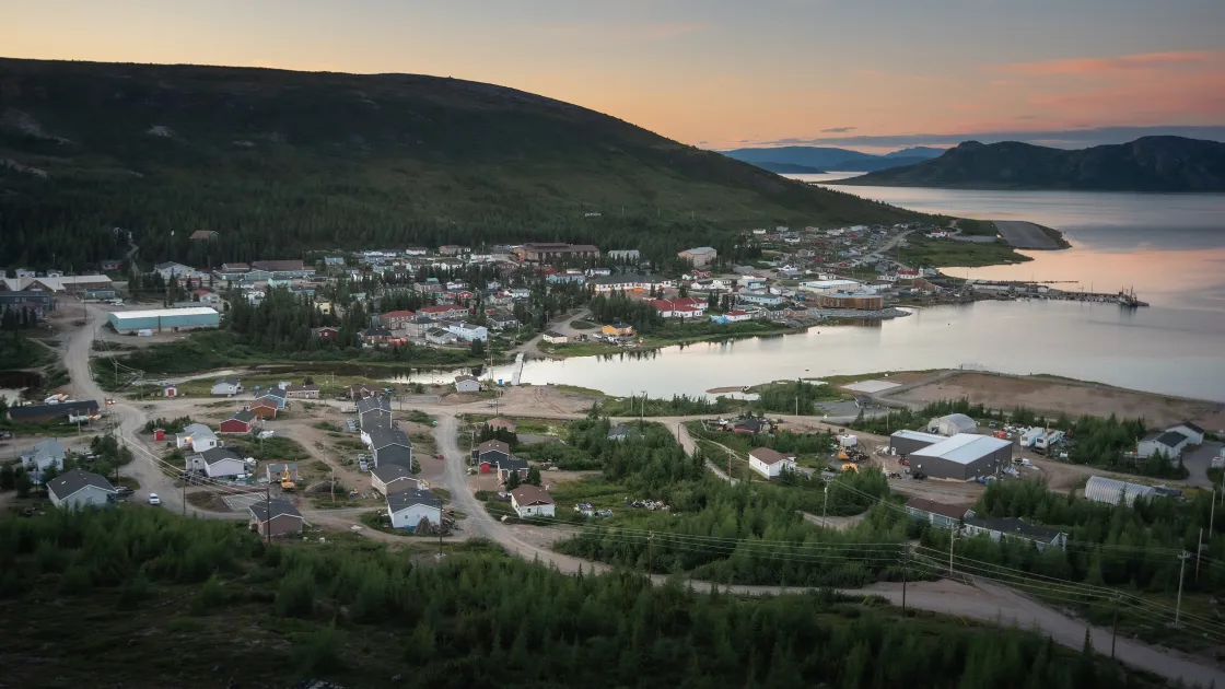 Nain, the capital of Nunatsiavut at Labrador coast, Newfoundland