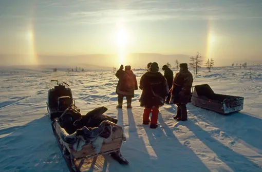 Nutendli residents greet the morning sun.