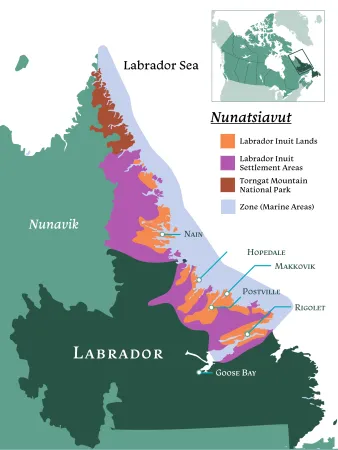 Labrador, Canada with a inlet of Nunatsiavut
