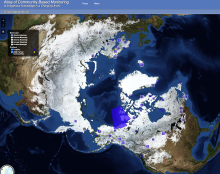 Screenshot of the Atlas of Community-Based Monitoring in a Changing Arctic