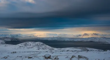 Snow covered mountains