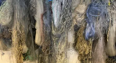 Colourful and varied nylon nets at Snowchange headquarters